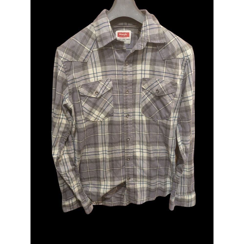 Wrangler Men's Cotton Blend Long Sleeve Lightweight Flannel SMALL